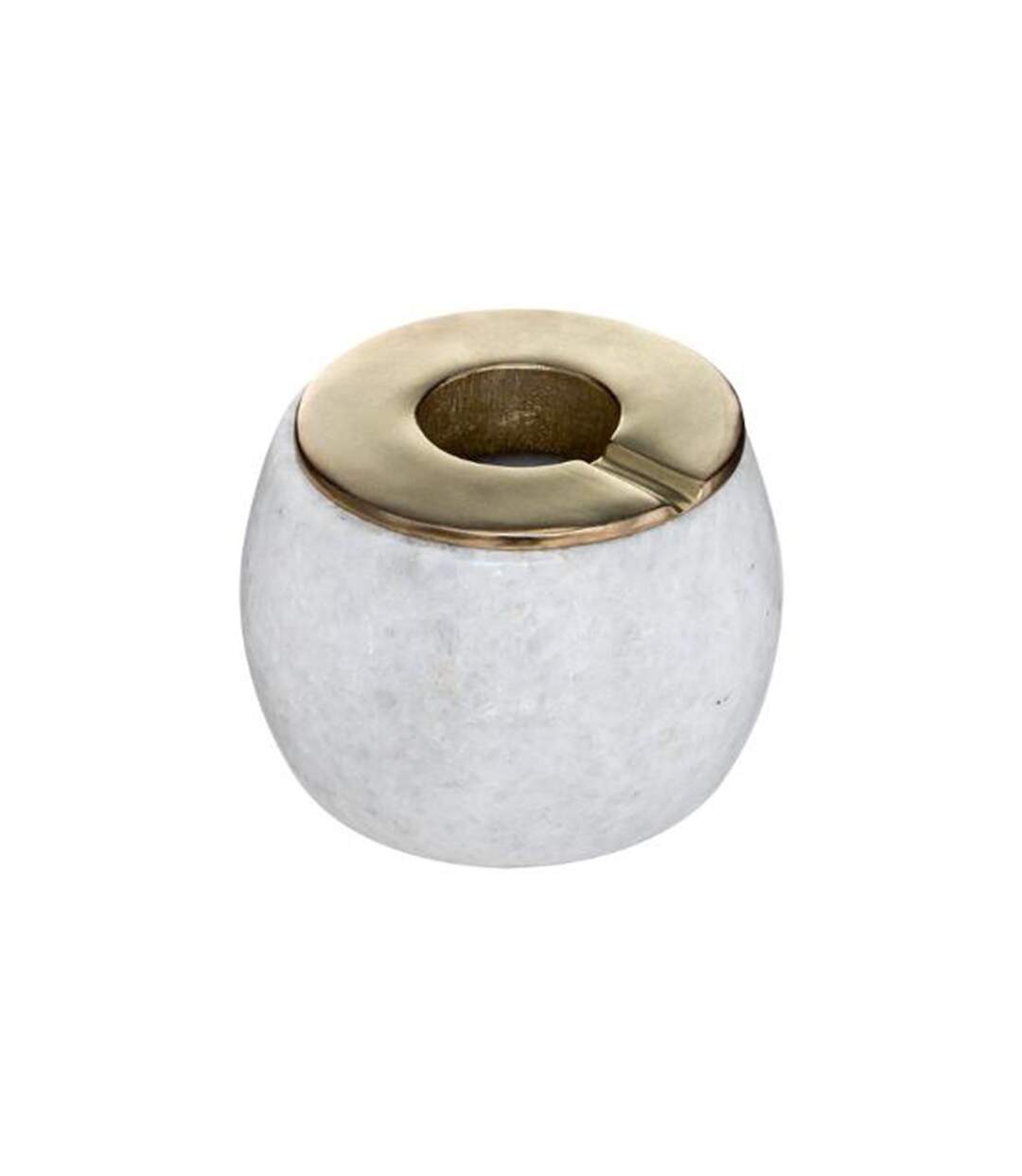 Cendrier Rond en Marbre Edi 12cm Blanc-1