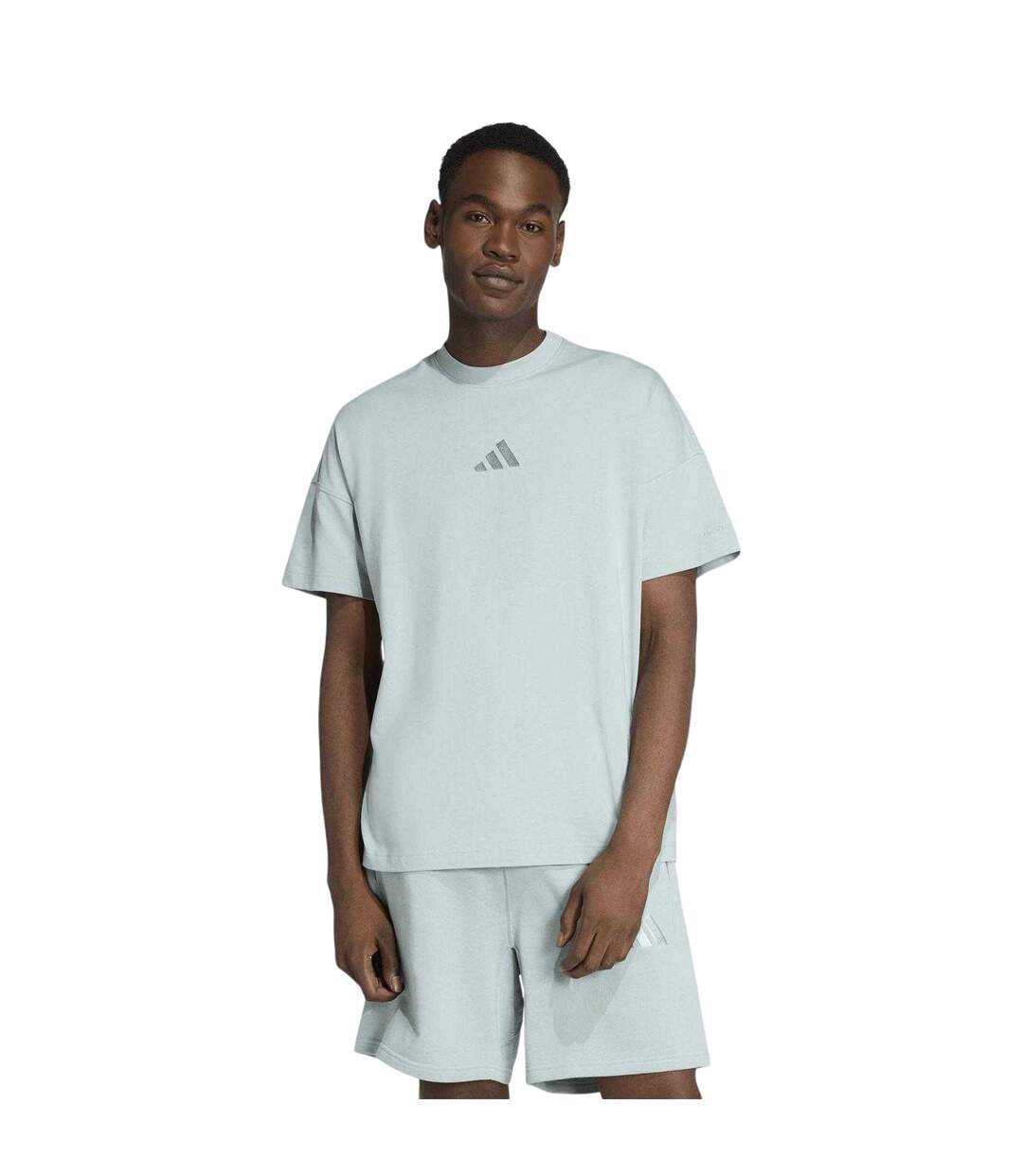 Mens Embroidered Logo T-shirt Sage Adidas-4