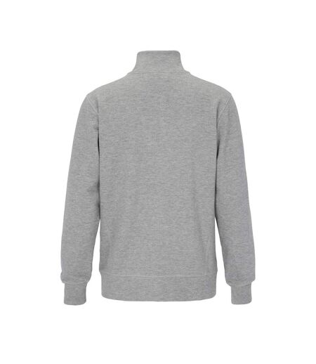 Mens French Terry Full Zip Jacket Grey Melange Cottover