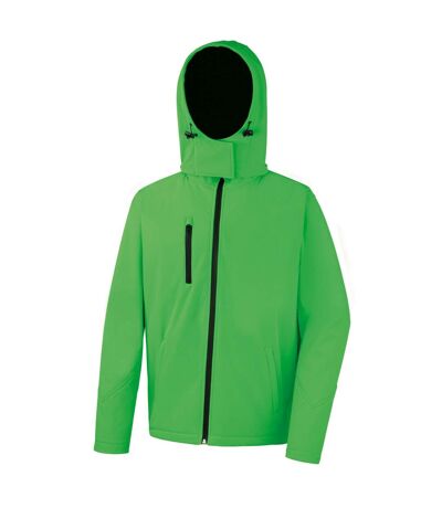 Result Core Mens Hooded Soft Shell Jacket (Vivid Green/Black) - UTPC6688