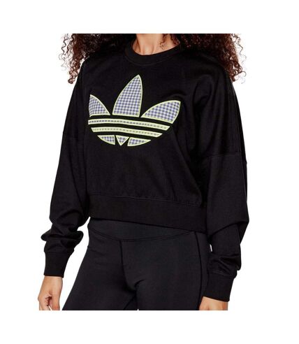 Sweat Oversized Noir femme Adidas Trèfle - 14A