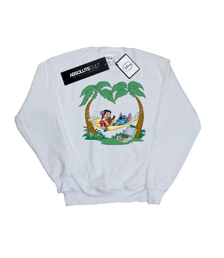 Disney Sweat Womens/Ladies Lilo And Stitch Play Some Music (Blanc) - UTBI22437