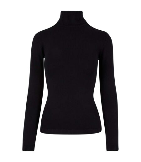 Womens/ladies Knitted Turtle Neck Sweatshirt Black Urban Classics