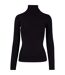 Womens/ladies Knitted Turtle Neck Sweatshirt Black Urban Classics-1