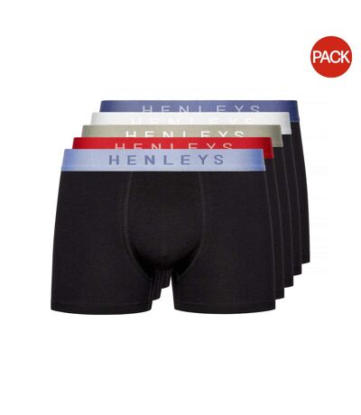 Pack of 5  Mens blackiris boxer shorts  black Henleys