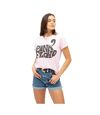 Pink Floyd Womens/Ladies 60s Logo T-Shirt (Light Pink/Black)