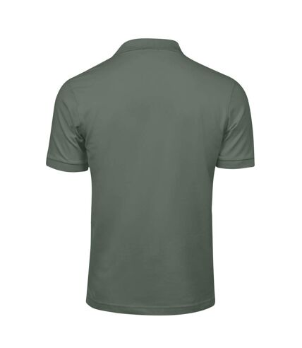 Polo luxury homme vert de gris TeeJays