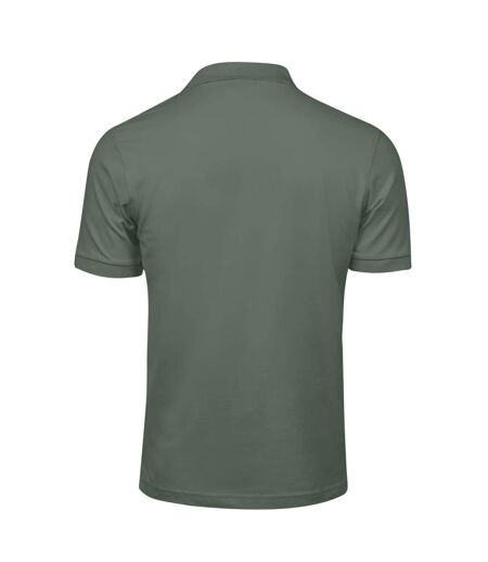 Tee jays mens luxury stretch short sleeve polo shirt leaf green TeeJays