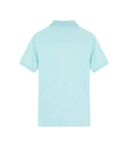 Mens Triangle Logo Polo Shirt Skyblue Washed Aquascutum