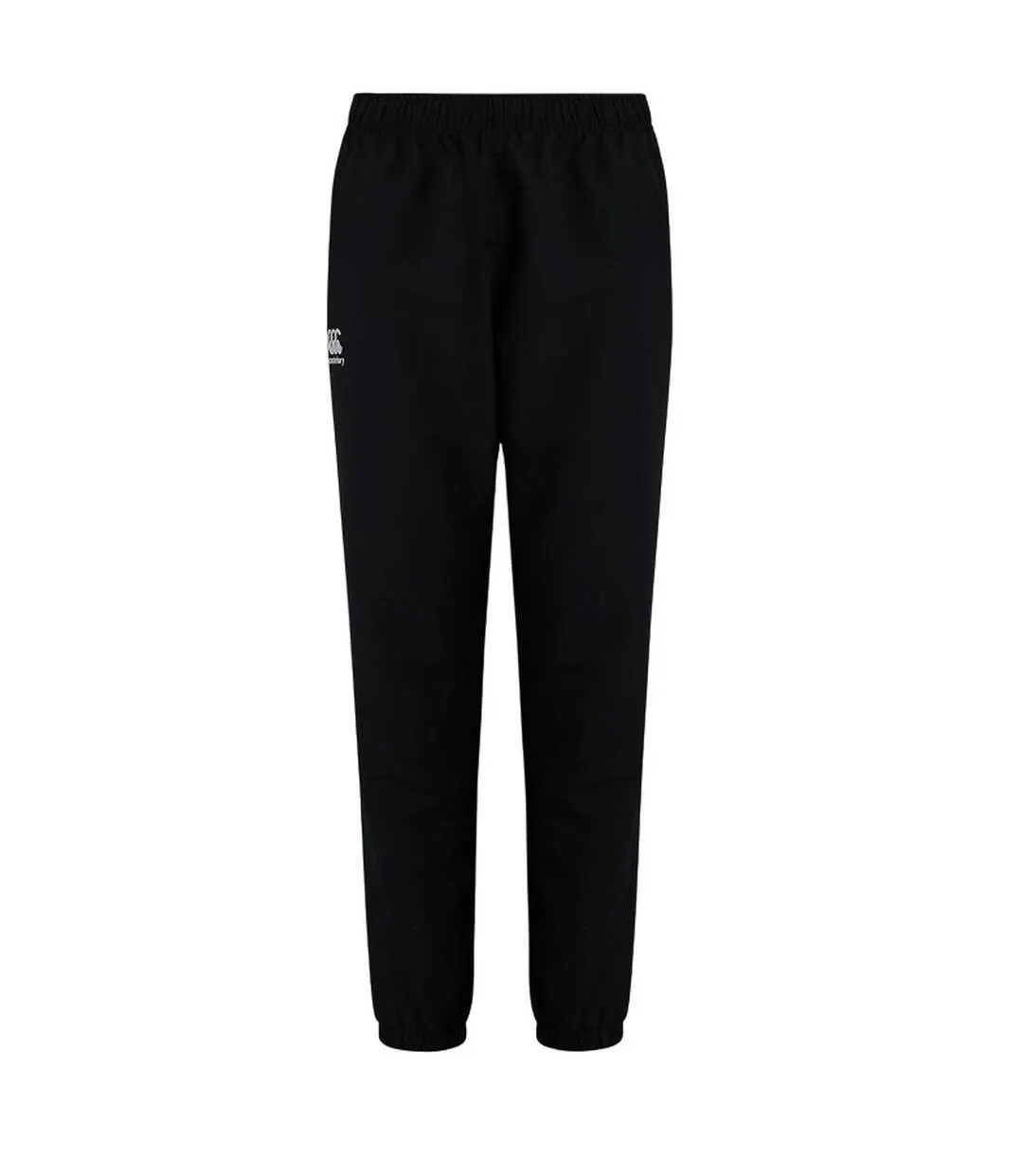 Womens/ladies Club Plain Cuffed Tapered Jogging Bottoms Black Canterbury-2
