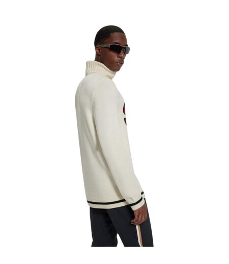 Mens Ski Turtle Neck Jumper White Boss