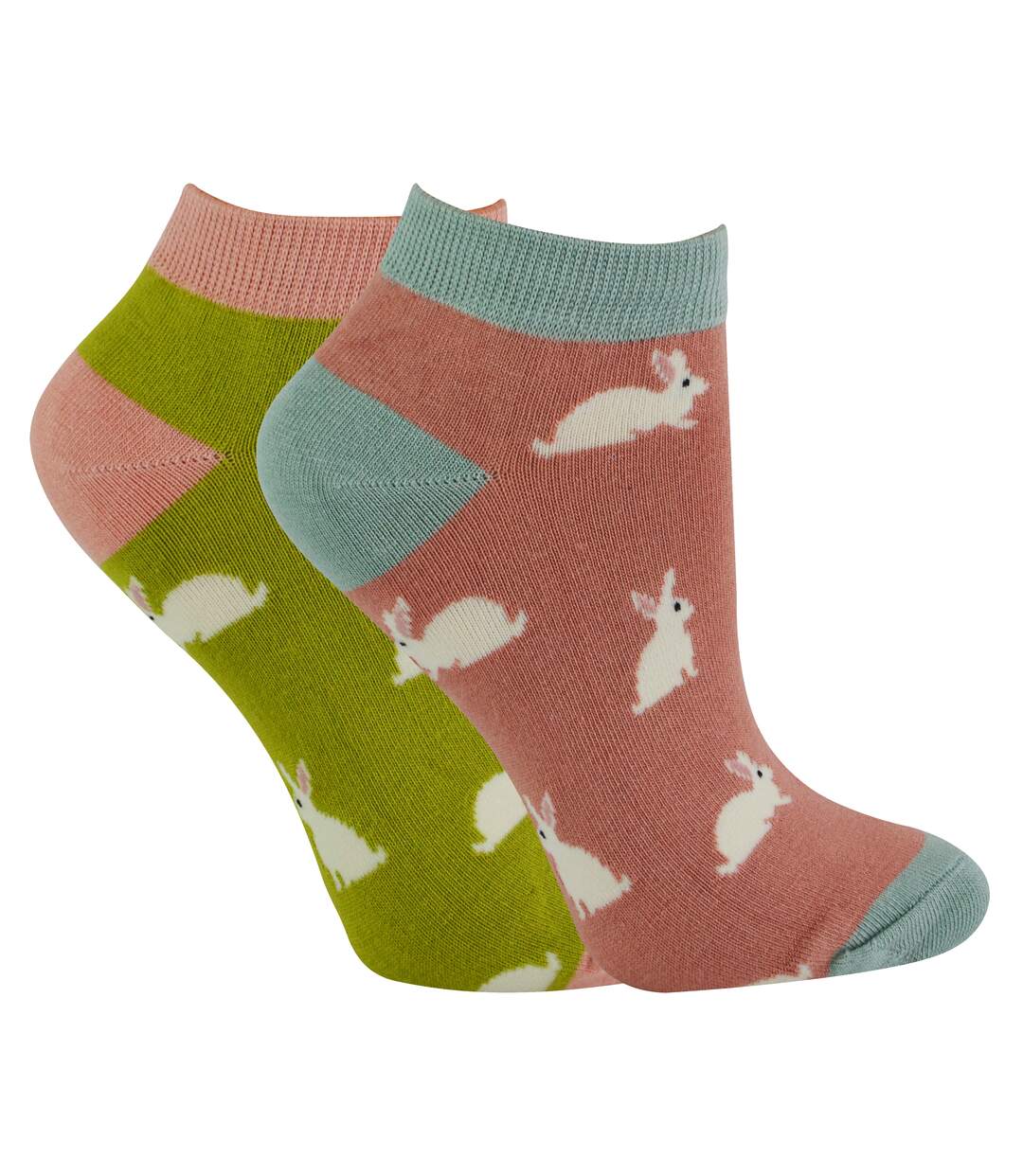 Miss Sparrow - 2 Paires Chaussettes Fantaisie Courte Bambou Animaux-1