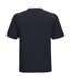 Europe mens workwear short sleeve cotton t-shirt french navy Russell