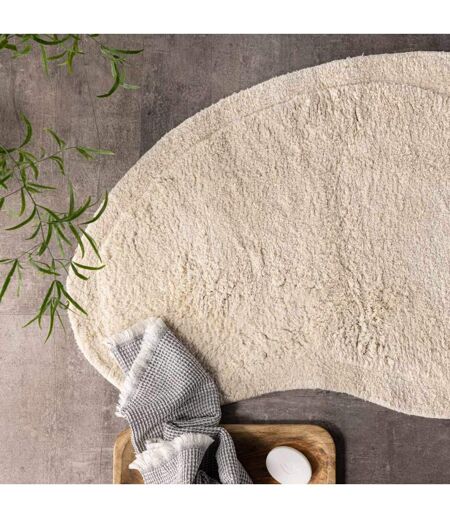 Tapis de Salle de Bain Elvise 60x85cm Naturel