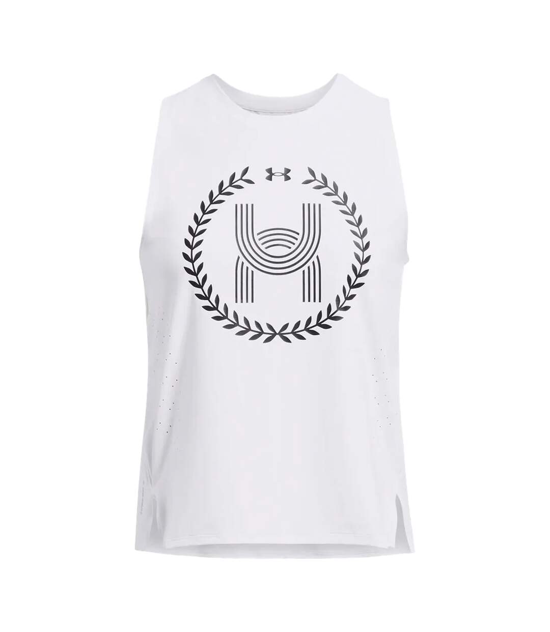 Débardeur launch elite femme blanc Under Armour-1