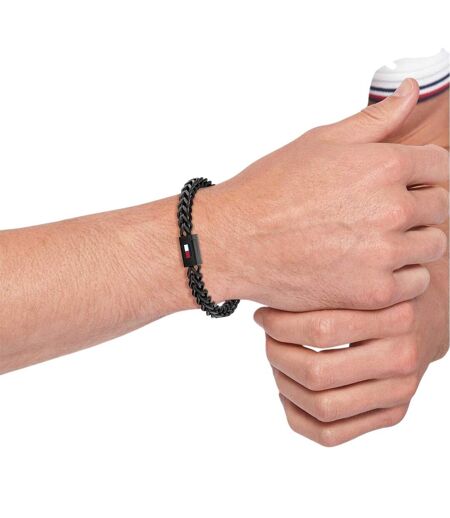 Mens Polished Chain Bracelet One Size Black Tommy Hilfiger