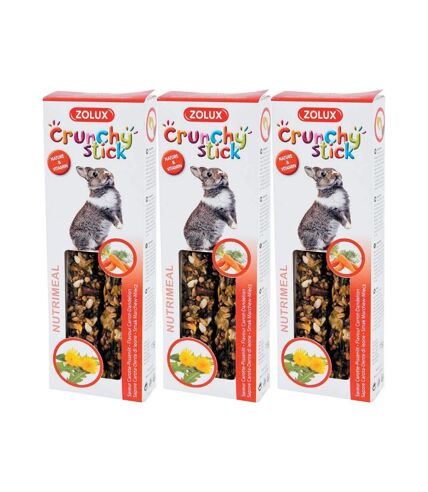 Crunchy sticks pour lapins saveur carottes et pissenlit (Lot de 3)