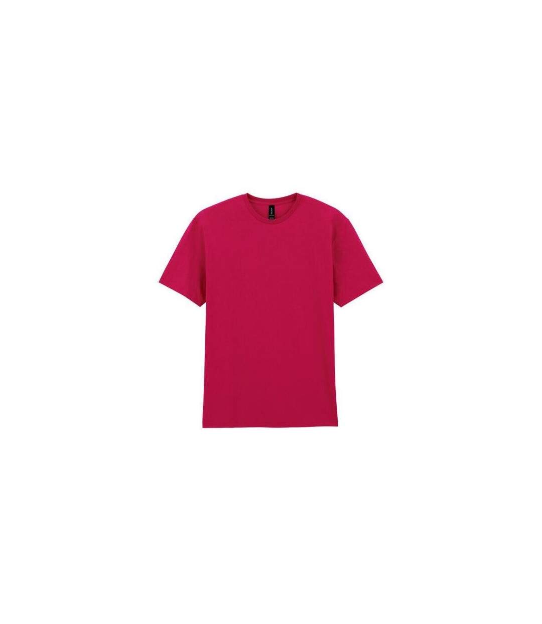 T-shirt Uni Et Léger Manches Courtes Adulte Rouge Rose Gildan-2