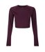 Umbro Womens/Ladies Pro Long-Sleeved Training Crop Top (Potent Purple/Mauve Shadow) - UTUO1708
