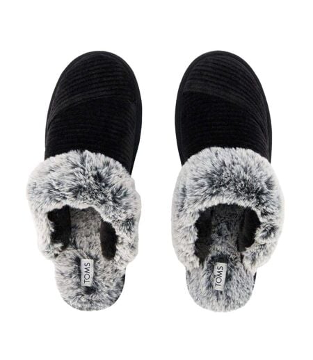 Womens/ladies Valerie Slippers Black Toms