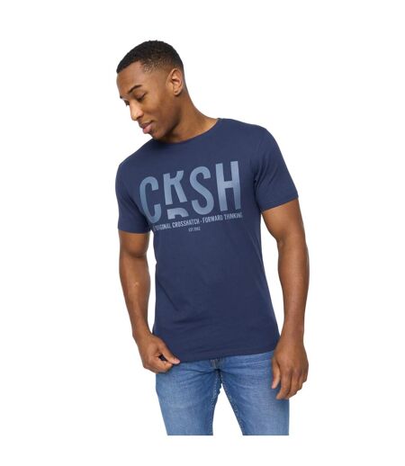 Mens solari t-shirt navy Crosshatch