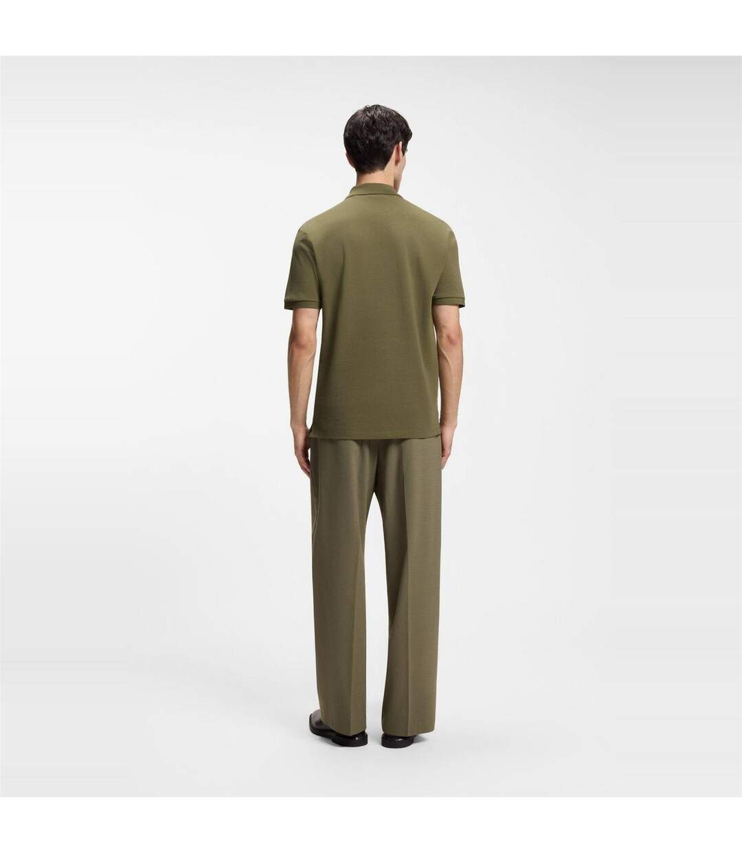 Mens Donos Cotton Polo Shirt Green Hugo-3