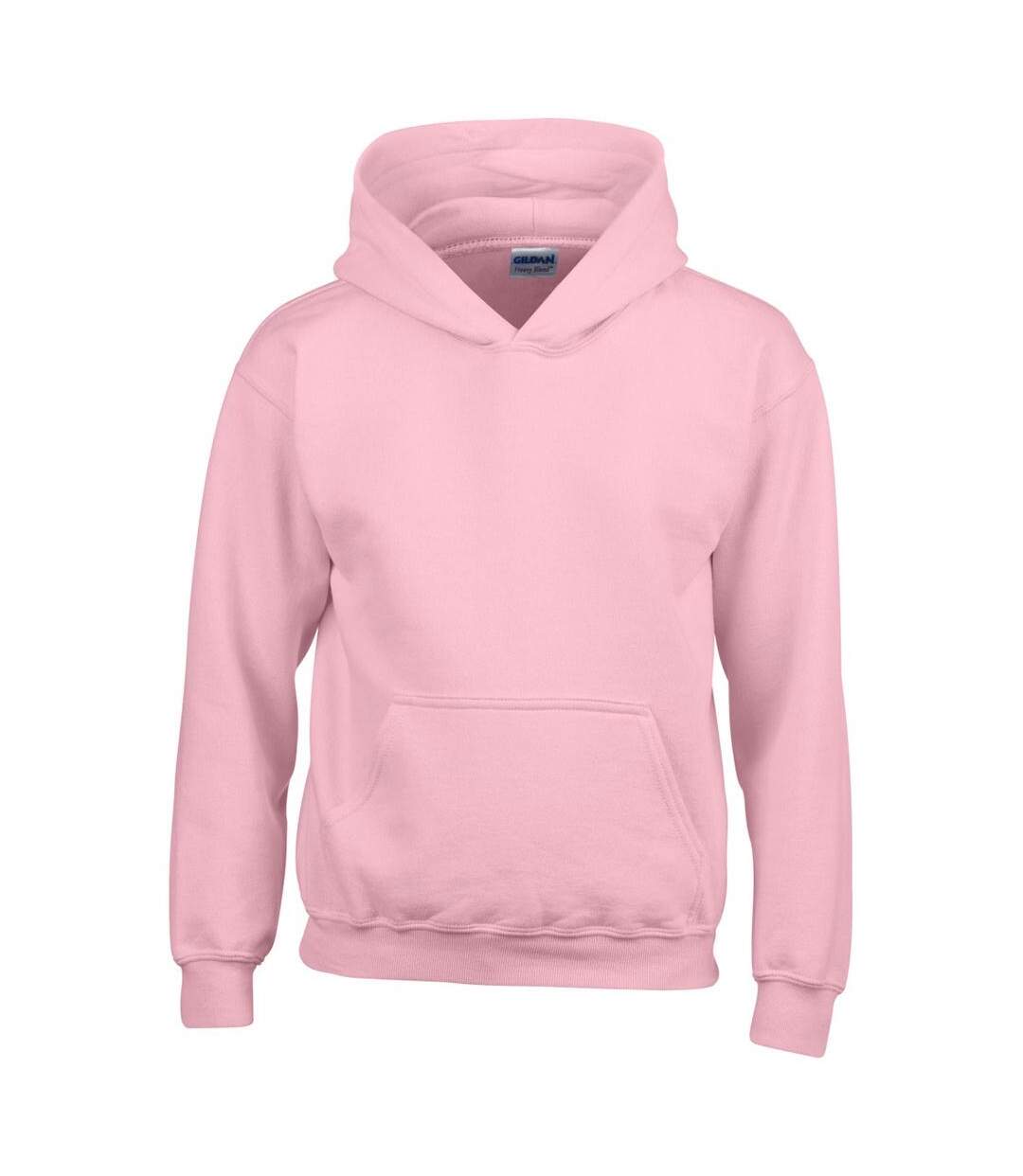 Sweat à capuche unisexe rose clair Gildan-1