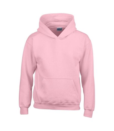Sweat à capuche unisexe rose clair Gildan