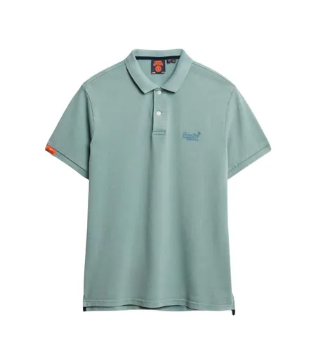 Polo bleu clair homme superdry vint destroy