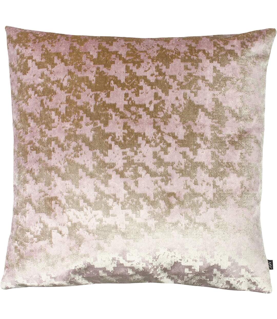 Nevado jacquard velvet cushion cover 50cm x 50cm rose gold/blush Ashley Wilde