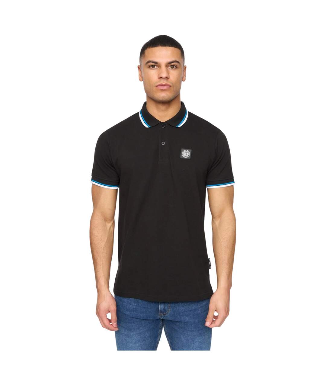 Polo henalpha homme noir Henleys-1