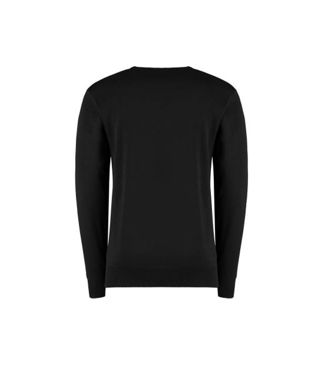 Mens regular fit arundel crew neck sweater black Kustom Kit