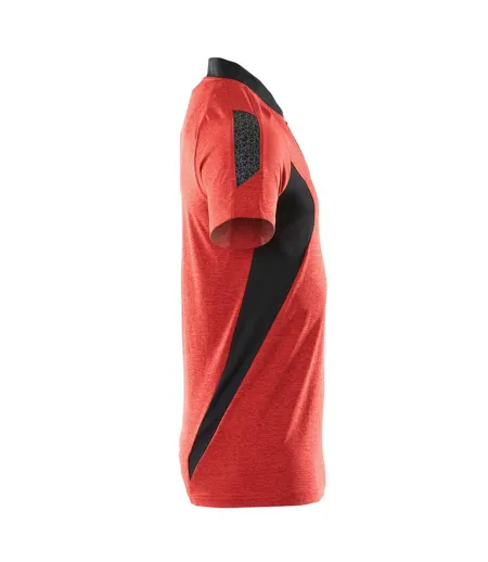 Mens Accelerate Polo Shirt Traffic Red Black Mascot