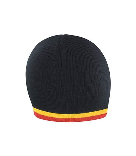 Bonnet National Adulte Noir Jaune Rouge Result Winter Essentials