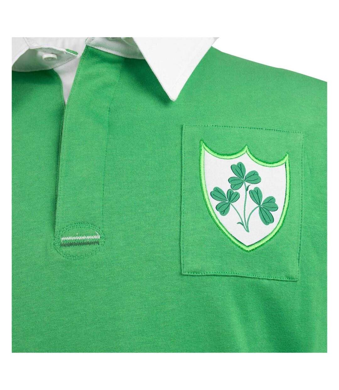 Unisex Adult Heavy Cotton Long-sleeved Rugby Shirt Kelly Green KooGa-3