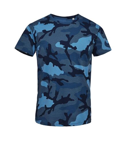 SOLS Mens Camo Short Sleeve T-Shirt (Blue Camo)