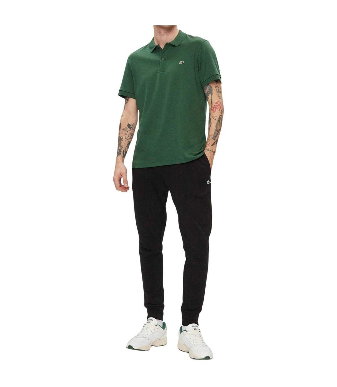 Pantalon De Jogging Motif/style Logo Brodé Homme Noir Lacoste-1