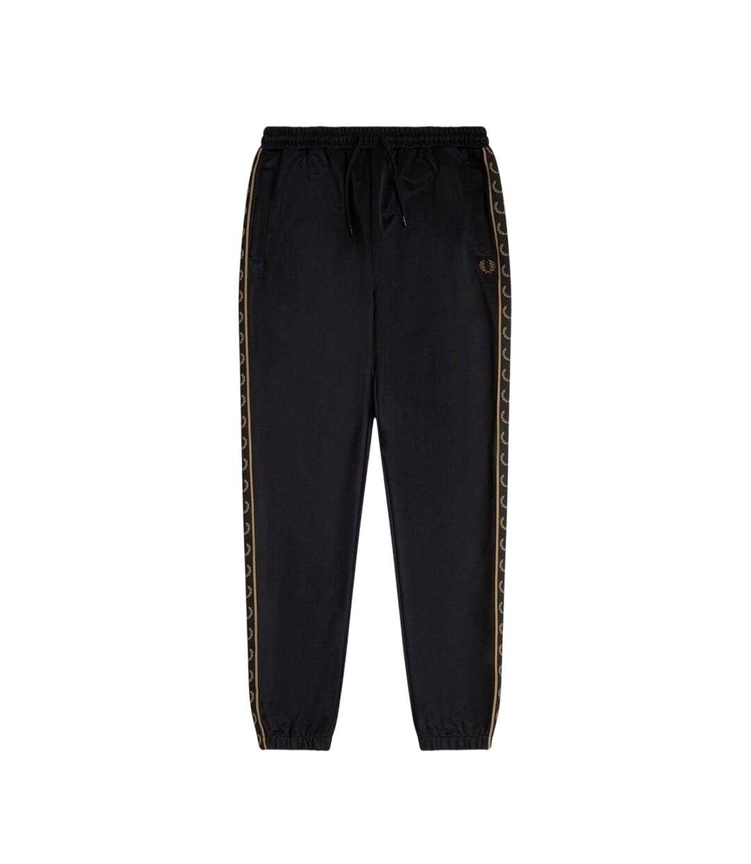 Mens Taped Jogging Bottoms Black Fred Perry-2