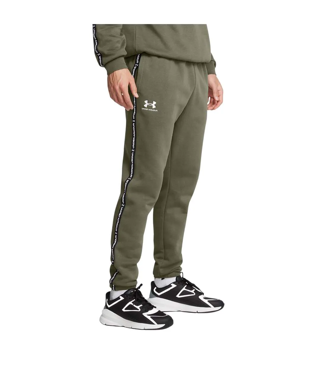 Mens Icon Fleece Tapered Joggers Marine Od Green Under Armour-3