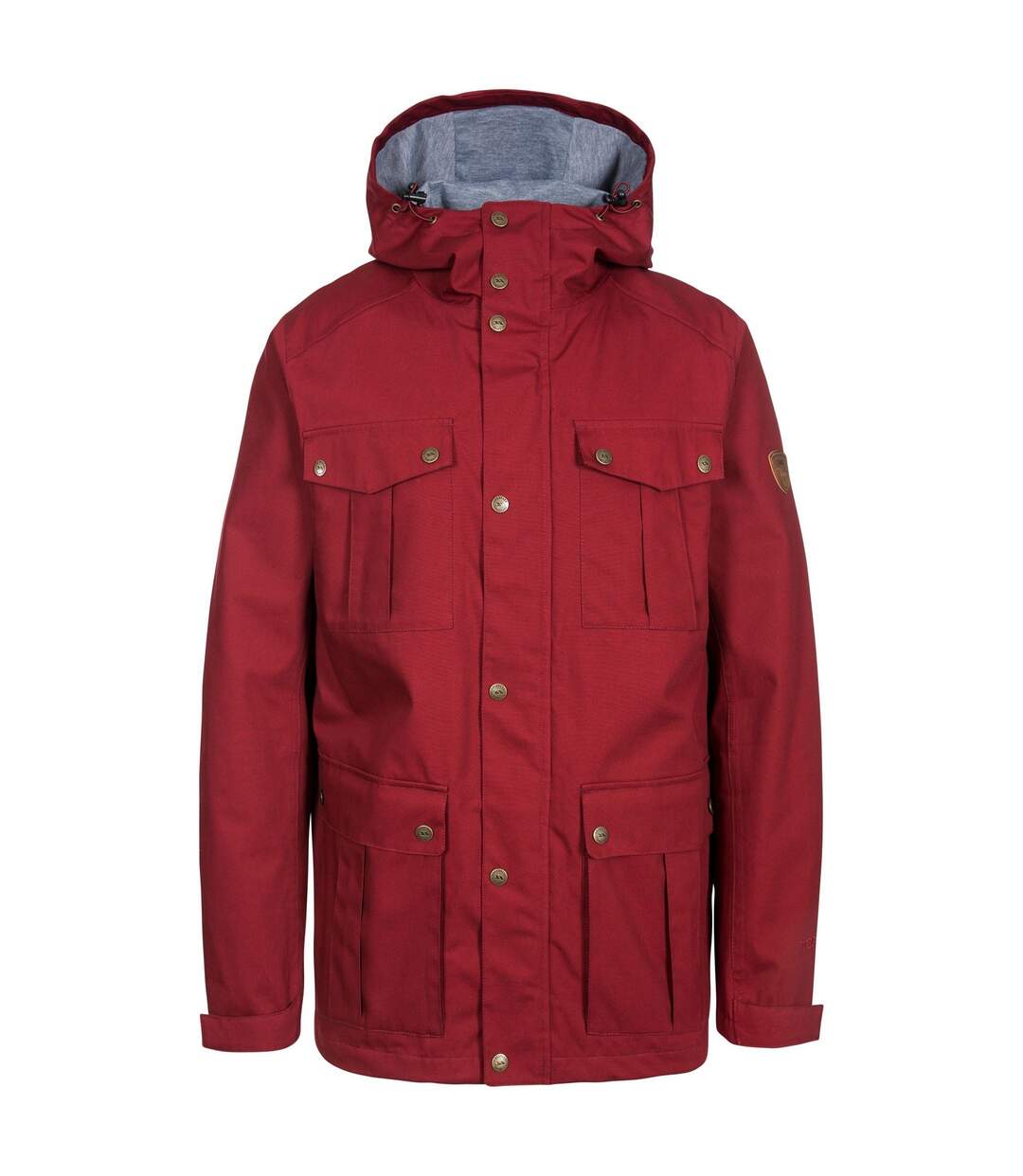 Mens raharra waterproof jacket merlot Trespass-1
