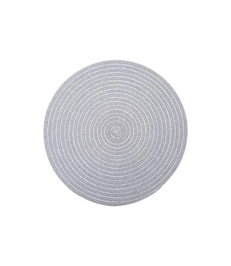 Set de Table Rond Déco Shiny 35cm Gris Clair