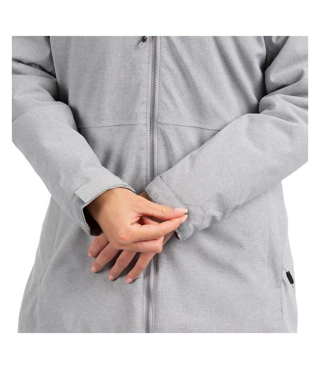 Womens/ladies Wintry Tp75 Waterproof Jacket Grey Marl Trespass-4