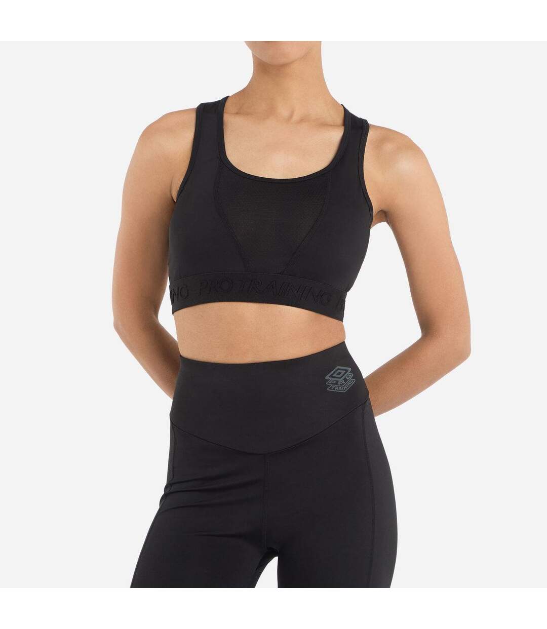 Womens/ladies pro training sports bra black Umbro-1