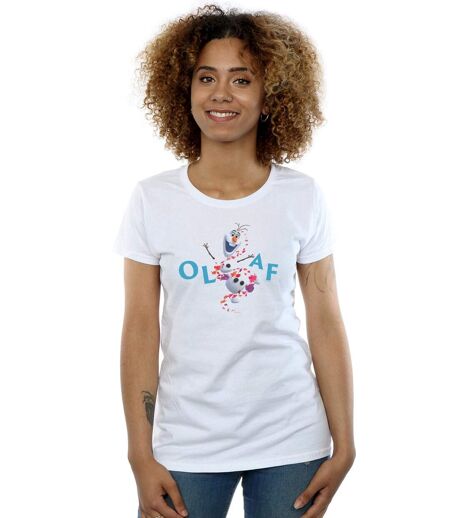 Disney Femme/Les femmes Frozen 2 Olaf Leaf Jump - T-shirt en coton (Blanc) - UTBI21783