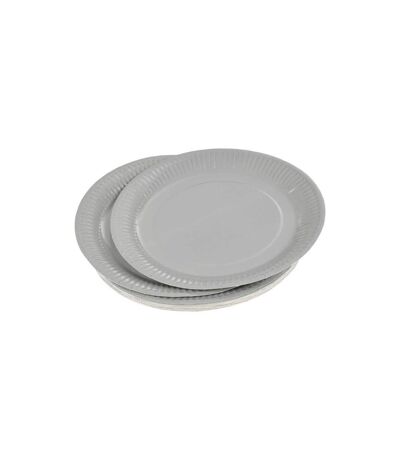 Lot de 20 Assiettes en Carton Vitamine 23cm Gris