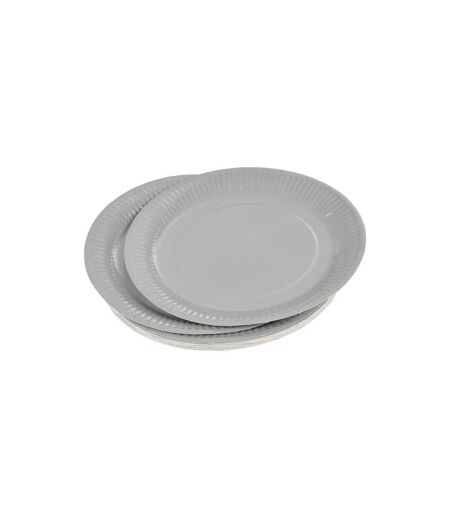 Lot de 20 Assiettes en Carton Vitamine 23cm Gris