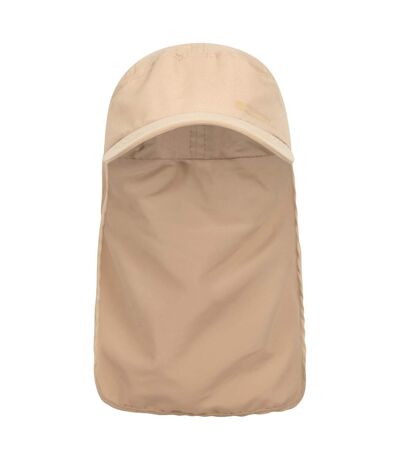 Womens/ladies quick dry neck protector cap beige Mountain Warehouse