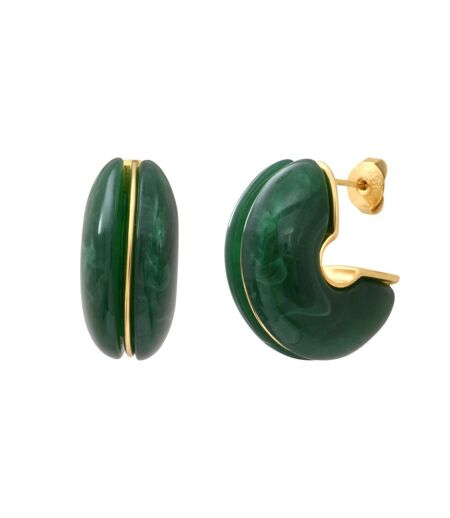 Boucles d'oreilles verte femme clio blue livia