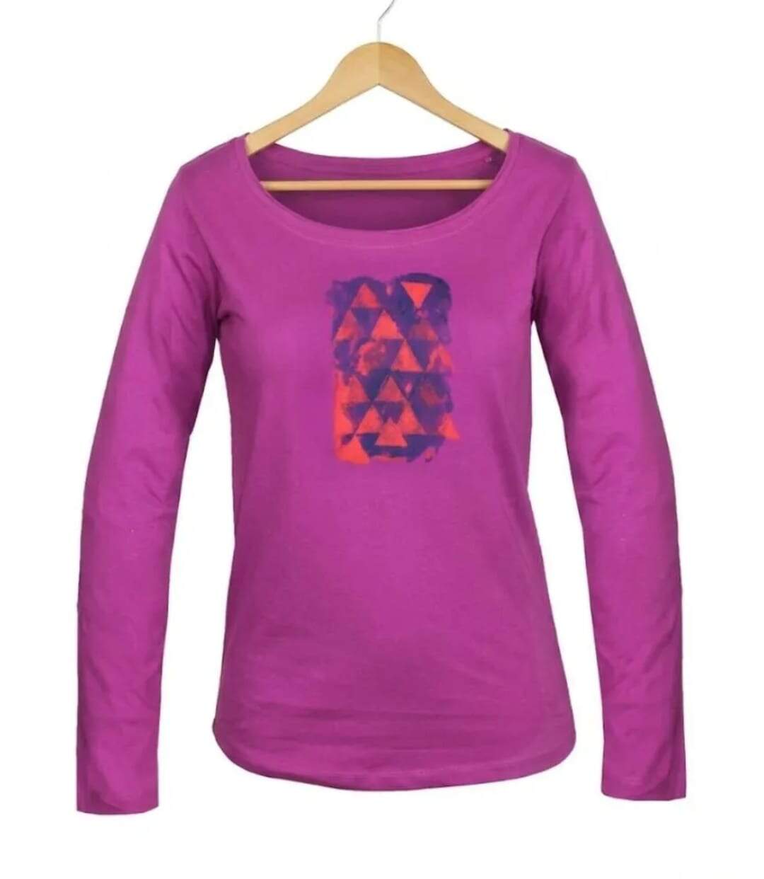 Mayflower NEON1 : Tee-shirt manches longues rose fushia 100% coton éclatant-2