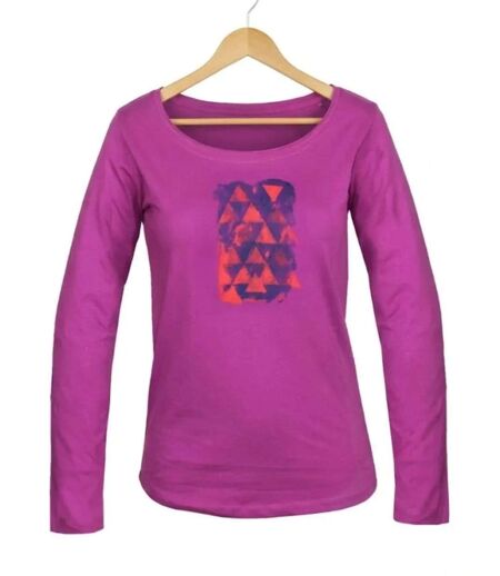 Mayflower NEON1 : Tee-shirt manches longues rose fushia 100% coton éclatant